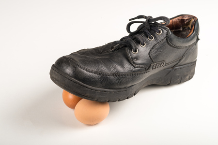 Walking on eggshells, a concept about care and delicate matters