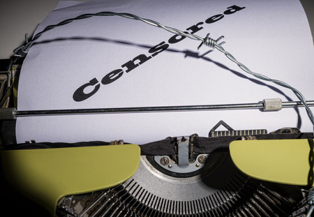 Old typewriter and text as a concept on the ever more threatened freedom of press