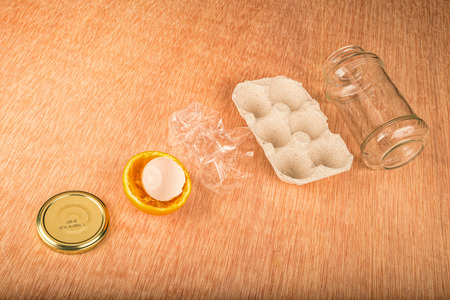 Differents types of refuse selected by their typeの写真素材