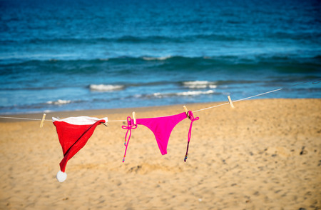 Holiday season on the beachの写真素材