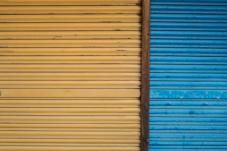 Full frame take of an old metal shutterの写真素材