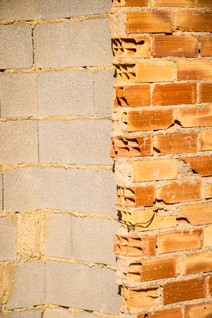 Raw brick wall in a full frame takeの写真素材
