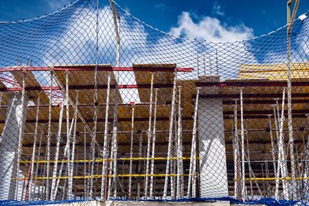 Struts on a construction siteの写真素材