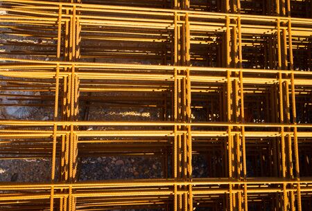 Full frame take of a pile of construction rods