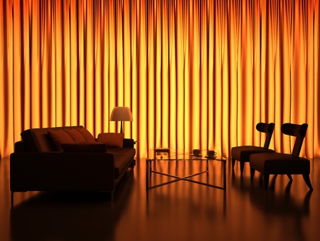 Part of the modern apartment 3D renderingの写真素材