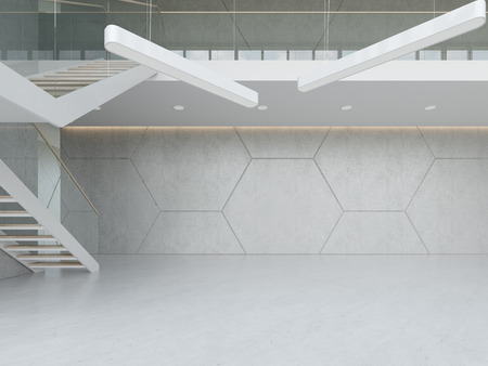 Interior of a lobby hotel reception 3 D illustrationの写真素材