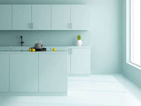 Interior of modern design room 3D illustrationの写真素材