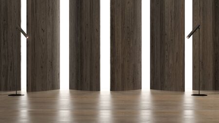 Interior empty room 3 D rendering