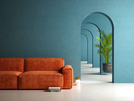 conceptual interior room 3d illustrationの写真素材