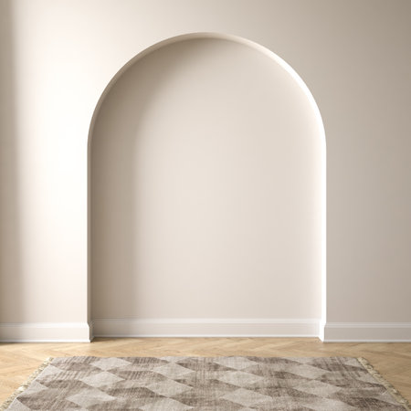 Empty interior room 3d illustrationの写真素材