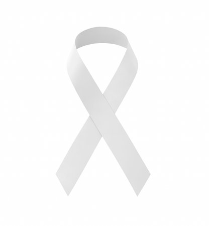 Awareness White ribbon for campaign to end violence against womenの写真素材