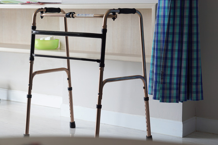 Walker use in hospital for disability elderlyの写真素材