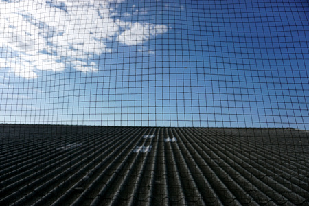 Roof and blue sky view,backgroud concept