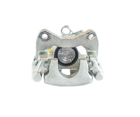 Car brake caliper on white background, isolate, carriageの写真素材