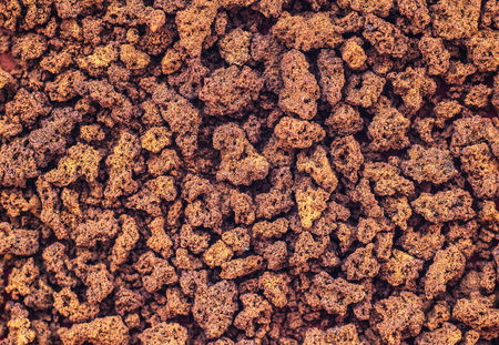 Texture of instant coffee powder, macro photography, backgroundの写真素材