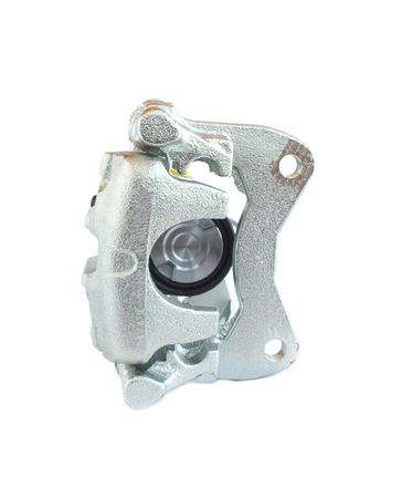 Car brake caliper on white background, isolate, carriageの写真素材
