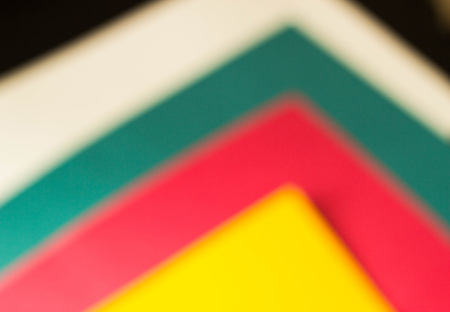 Multi-colored sheets of colored paper, blur, blurringの写真素材