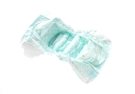 Baby diaper on white background, isolate, comfortableの写真素材