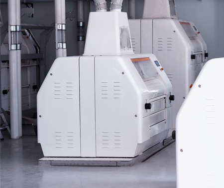 Modern plant for the production of food flour and cereals, equipment for flour production, breadstuffs, industryの写真素材