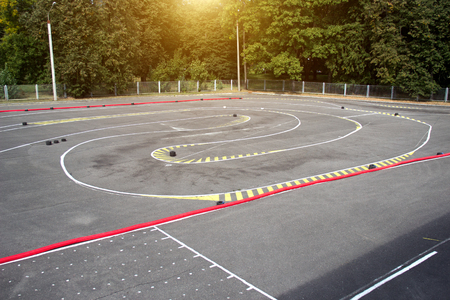 track for radio-controlled cars, car sport, race track, modelの写真素材