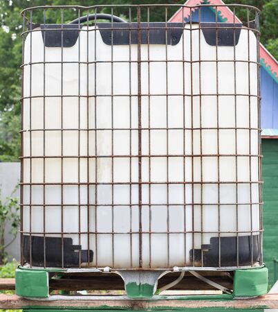 water tank production cube, container industry constructionの写真素材