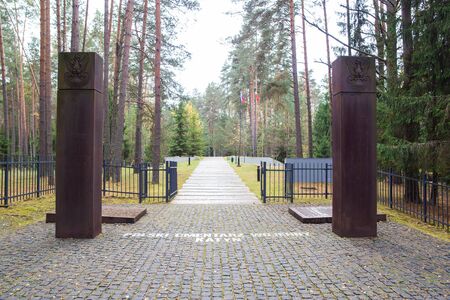 Katyn Russia 12.10.2019: International memorial to victims of political repression. Located in Katyn Forest. Exhibition Center.のeditorial素材