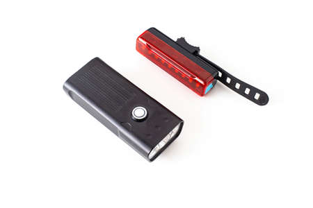 Bicycle lighting kit. Headlight and brake light for safety and illumination in the dark, white...