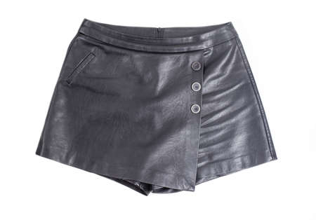 Modern and stylish skirt shorts on a white background, isolate. Close-up, eleganceの写真素材