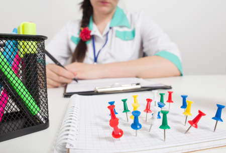Doctor child psychologist in a medical office. Concept for developing thinking and relieving stress...