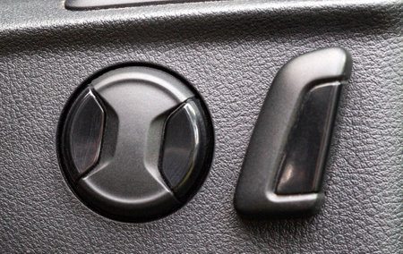Electric seat adjustment in a car. Backrest angle and seat height