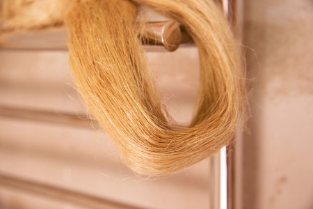 Plumbing linen is used when connecting couplings and fittings in plumbing.の写真素材