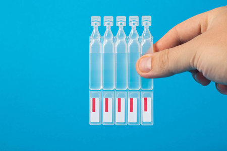 A man in his hand holds tubes of metabiotic medicine for the treatment of intestinal diseases,...
