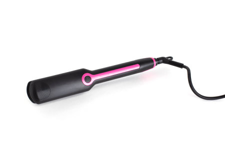 hair straightener on white background, isolate, close-upの写真素材