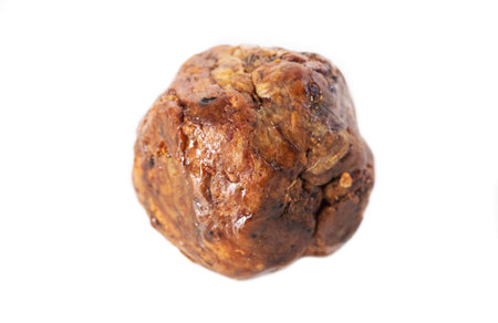 bee propolis ball on a white background, isolate. Antibacterial and anti-inflammatory agent.の写真素材