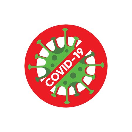 Stop Covid-19 Corona Virus Vector Background Templateのイラスト素材