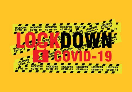 Lockdown City Covid-19 Corona Virus Background Templateのイラスト素材