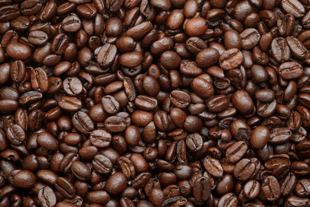 Roasted Arabica coffee beans