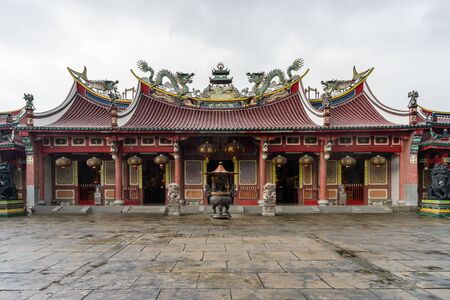 Medan, Indonesia 09 December 2019: East mountain Chinese temple front view in Medan city of...