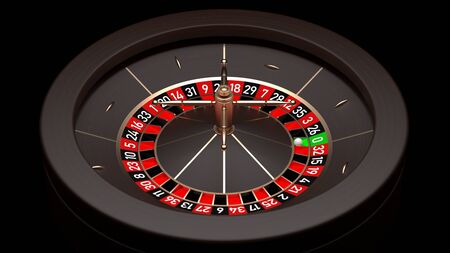 Elegant Roulette Wheel. 3D illustrationの写真素材