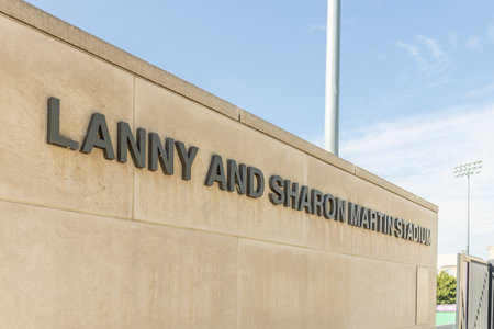 Evanston, IL, USA - September 5, 2023: Lanny and Sharon Martin Stadium on the Northwestern University Evanson campus.のeditorial素材