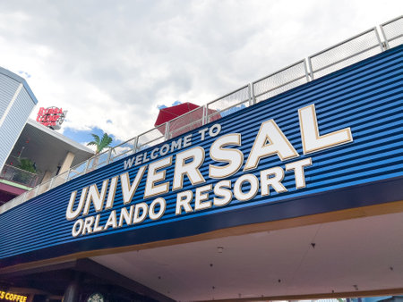 Orlando, FL, USA - September 10, 2023: Universal Studios Florida is a family theme park with entertainment theme rides and attractions.のeditorial素材