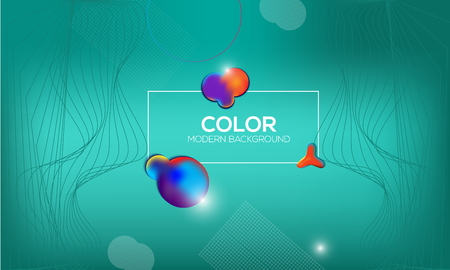 Colorful geometric background design. Fluid shapes composition with trendy gradients. Eps10 vector.のイラスト素材