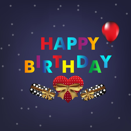 Happy Birthday Poster vector Illustrationのイラスト素材