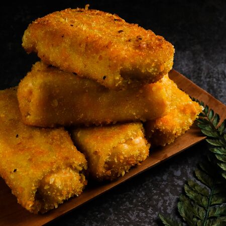 Fried Rissoles or Risol Mayo is a typican Indonesian snack food.の写真素材