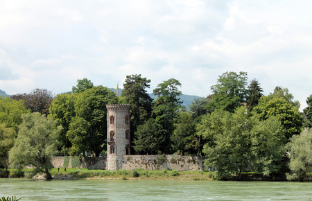 Castle along a riverのeditorial素材