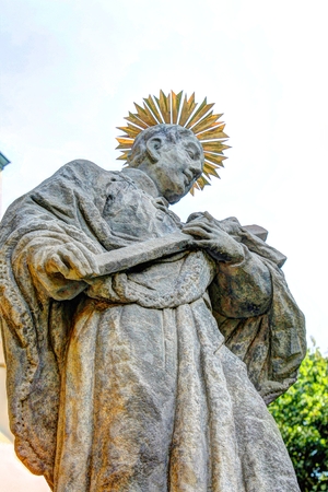 Catholic Statue near Mala Skalaの写真素材