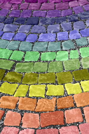 Rainbow Streetの写真素材