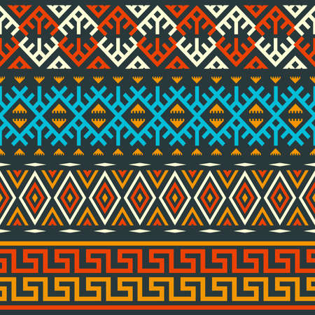 Ethnic Seamless Pattern In Native Style, Folk Design, Tribal Pattern, Ethnic Decorativeのイラスト素材