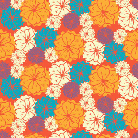 Abstract Floral Seamless Pattern Background, Floral Background in Pastel Colors