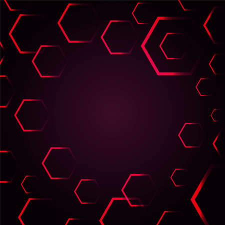 Abstract Geometric Shape Hexagon Background, Geometric Abstract Background With Hexagonsのイラスト素材